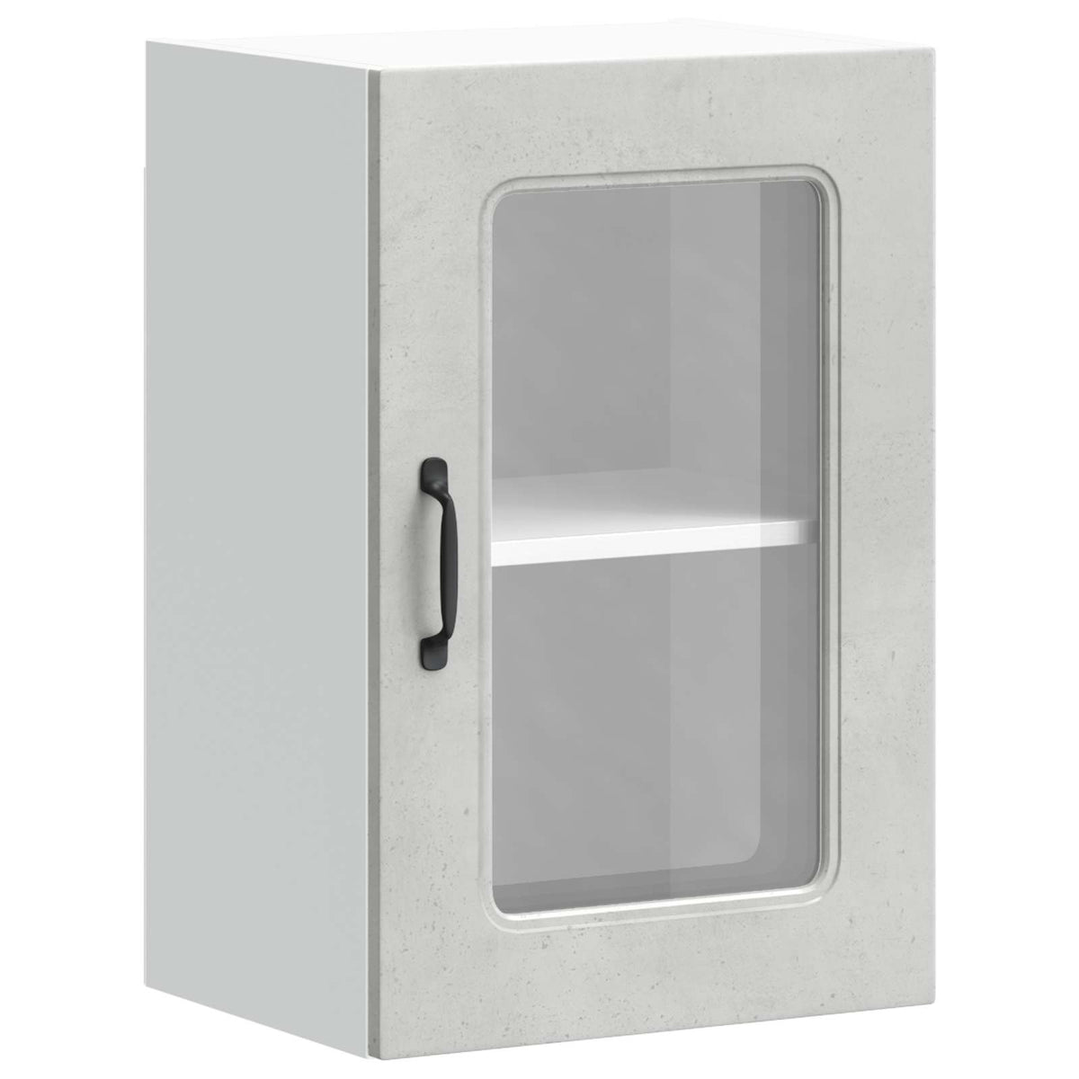 Kitchen cabinet with glass doors, Kalmar, concrete grey