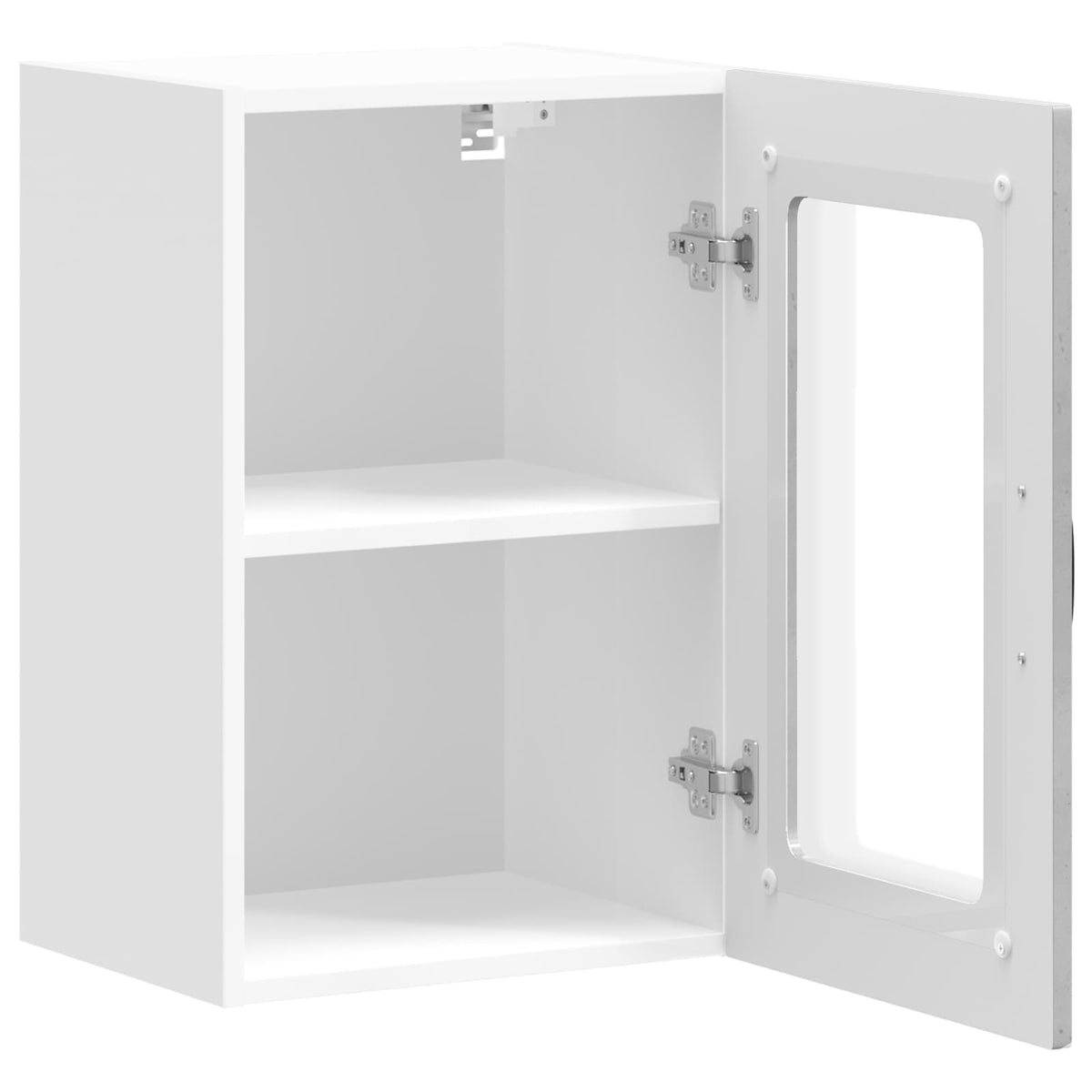 Kitchen cabinet with glass doors, Kalmar, concrete grey