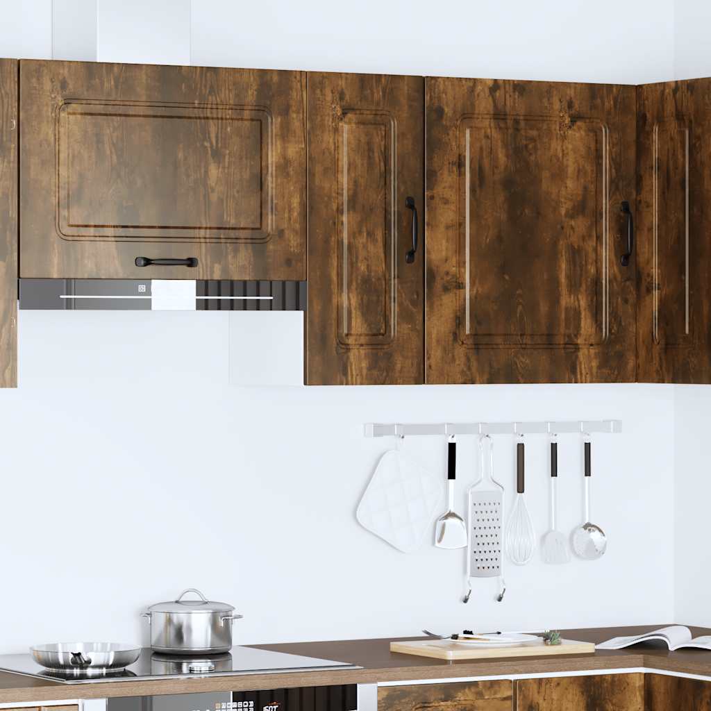 Wall kitchen cabinet, Kalmar, smoked oak, wood