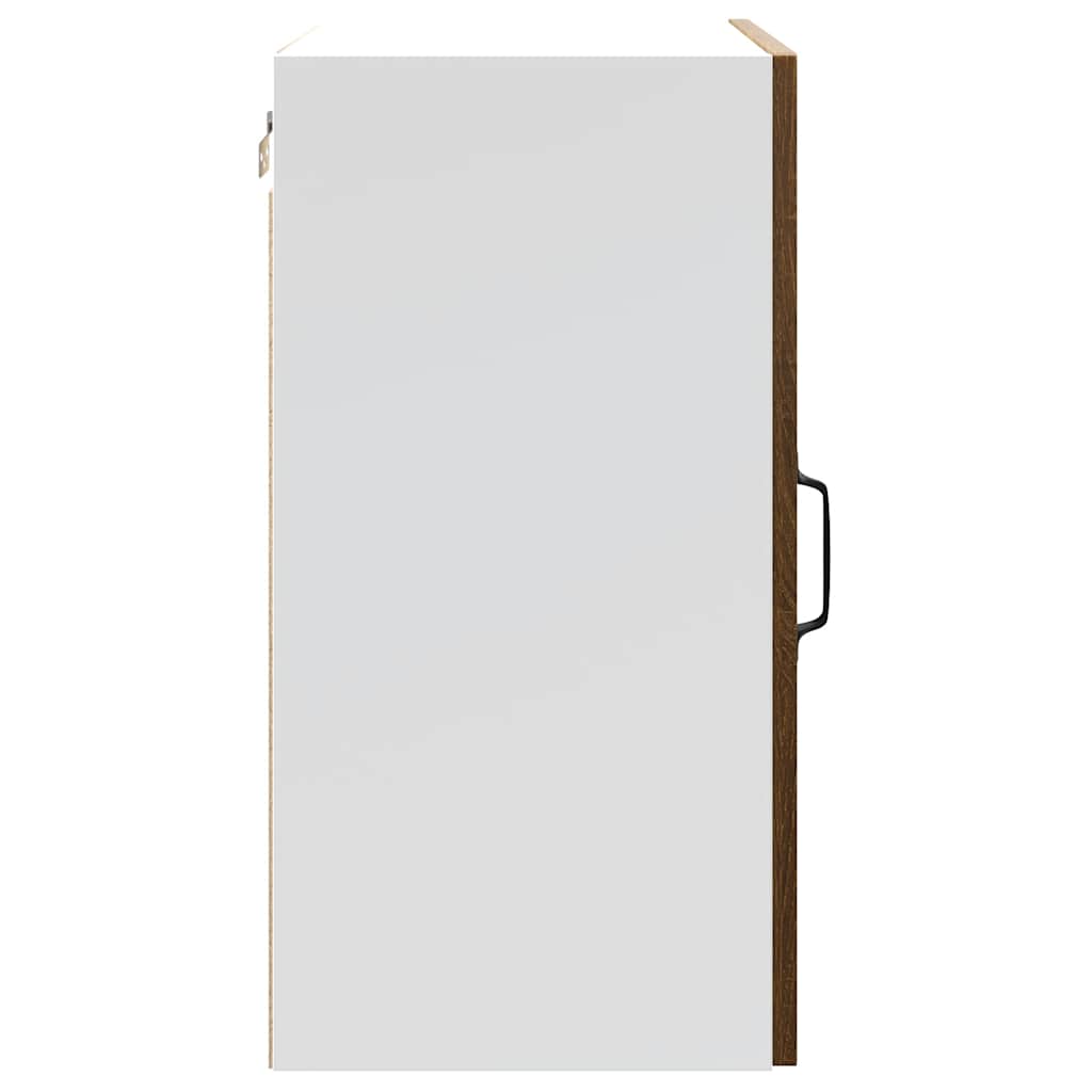 Wall kitchen cabinet, Kalmar, brown oak, wood