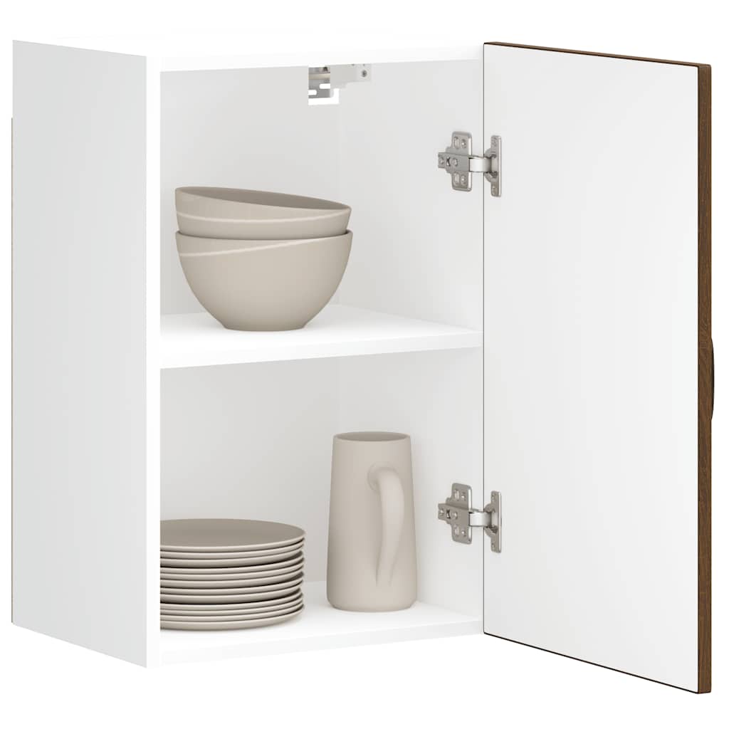 Wall kitchen cabinet, Kalmar, brown oak, wood