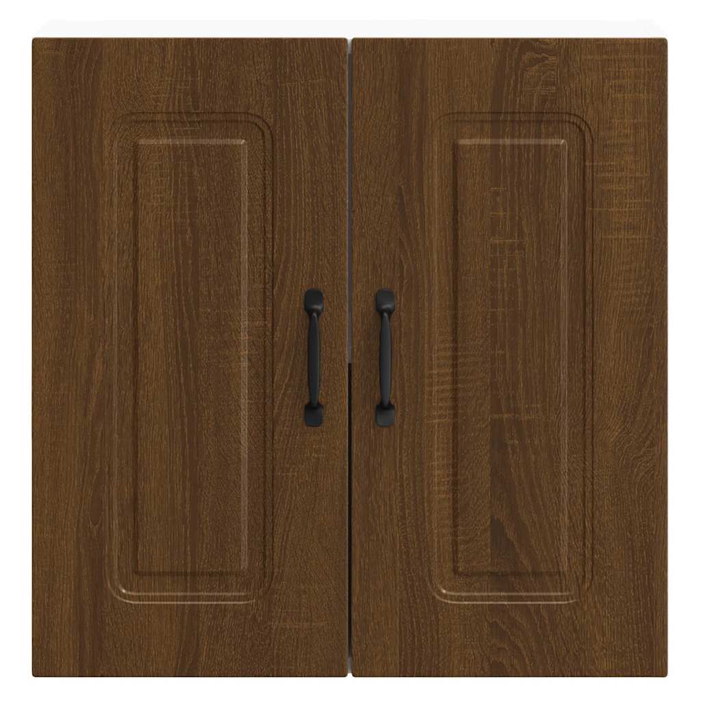Wall kitchen cabinet, Kalmar, brown oak, wood