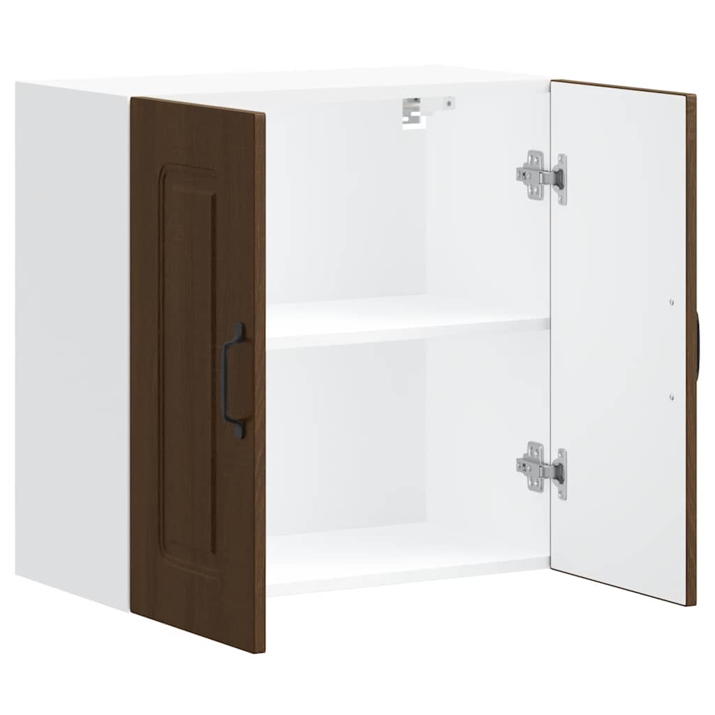Wall kitchen cabinet, Kalmar, brown oak, wood