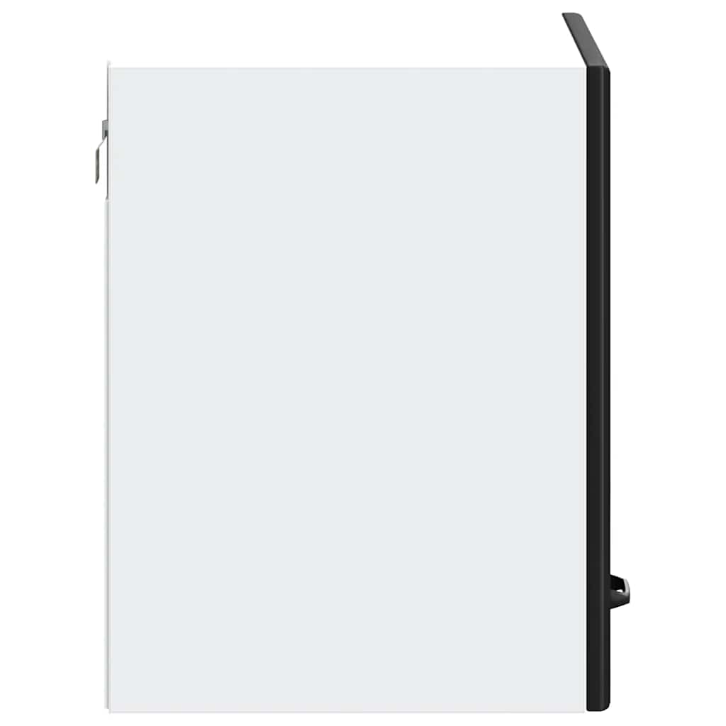 Wall kitchen cabinet, Kalmar, black, engineered wood