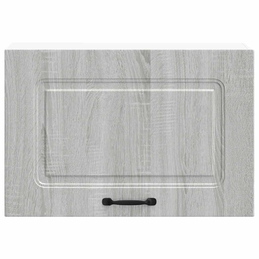 Wall kitchen cabinet, Kalmar, grey, engineered wood