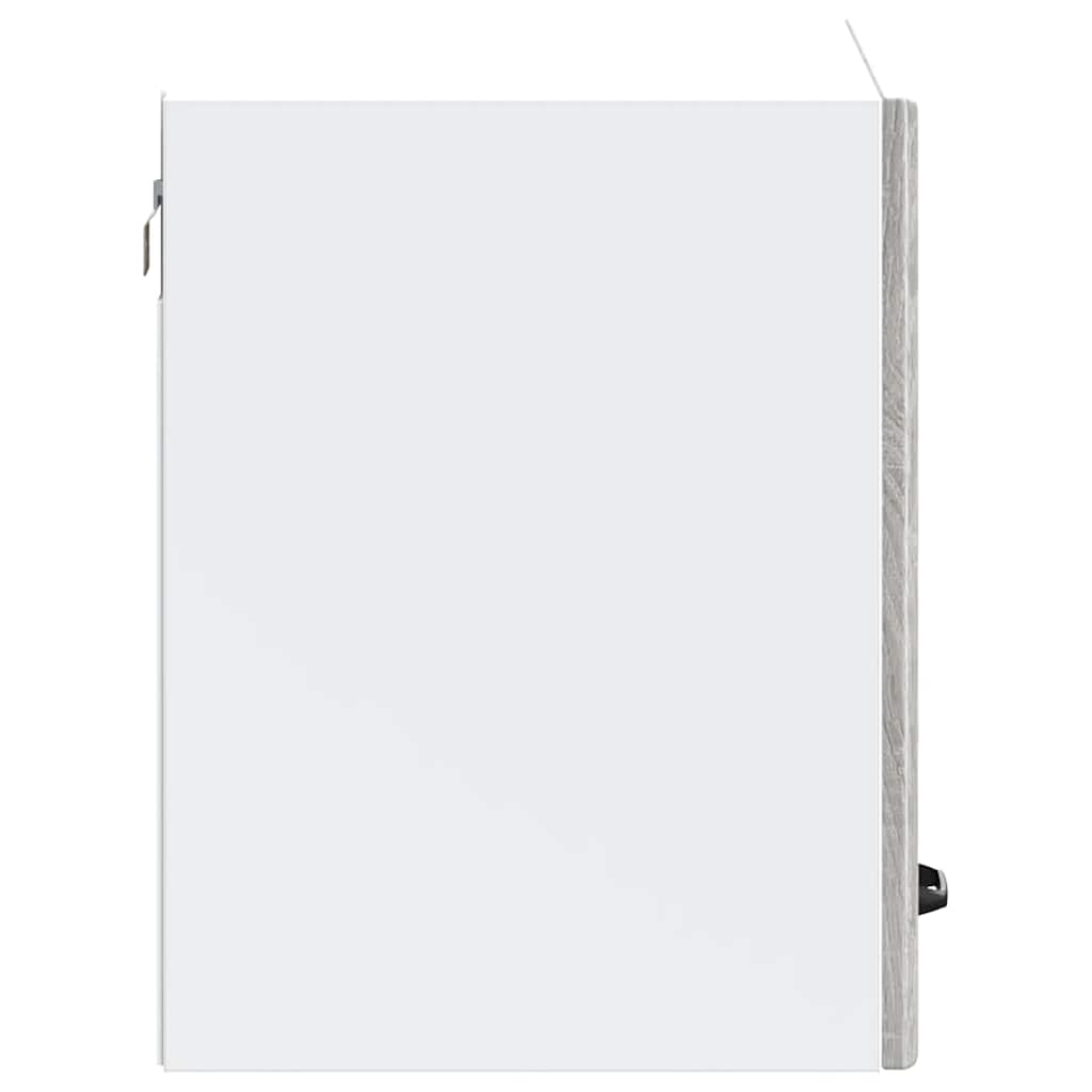 Wall kitchen cabinet, Kalmar, grey, engineered wood