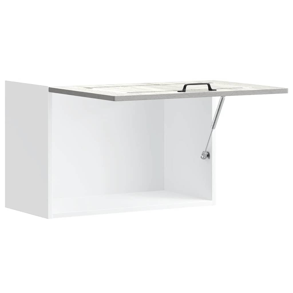 Wall kitchen cabinet, Kalmar, grey, engineered wood