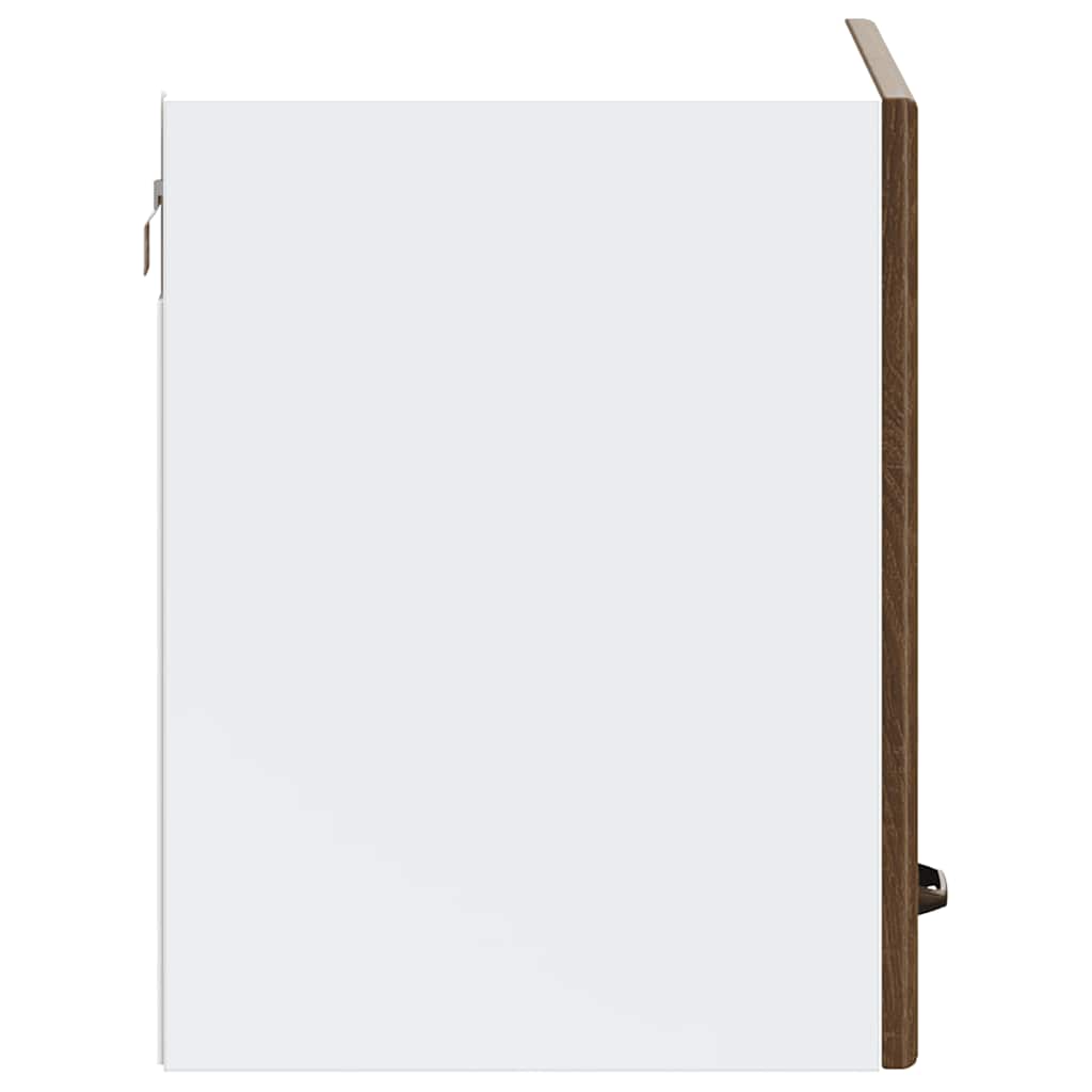 Wall kitchen cabinet, Kalmar, brown oak, wood