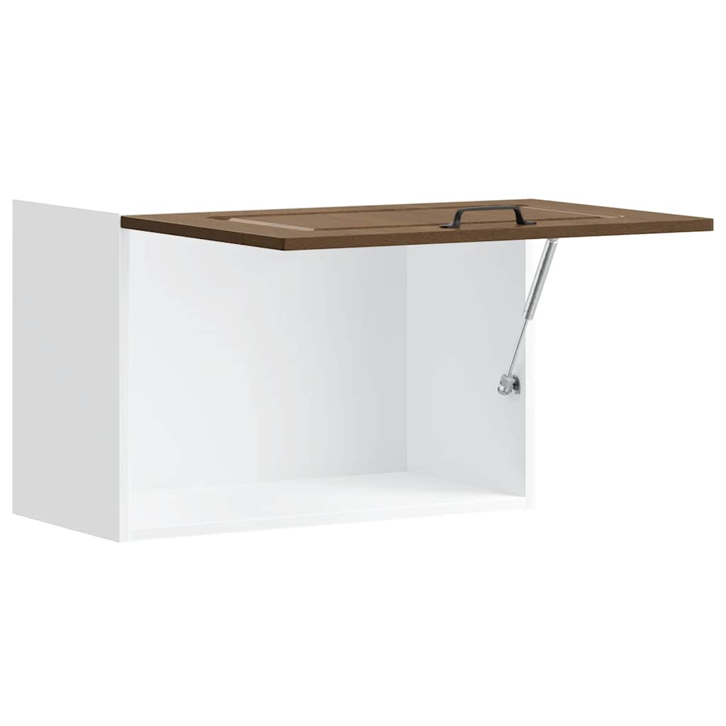 Wall kitchen cabinet, Kalmar, brown oak, wood
