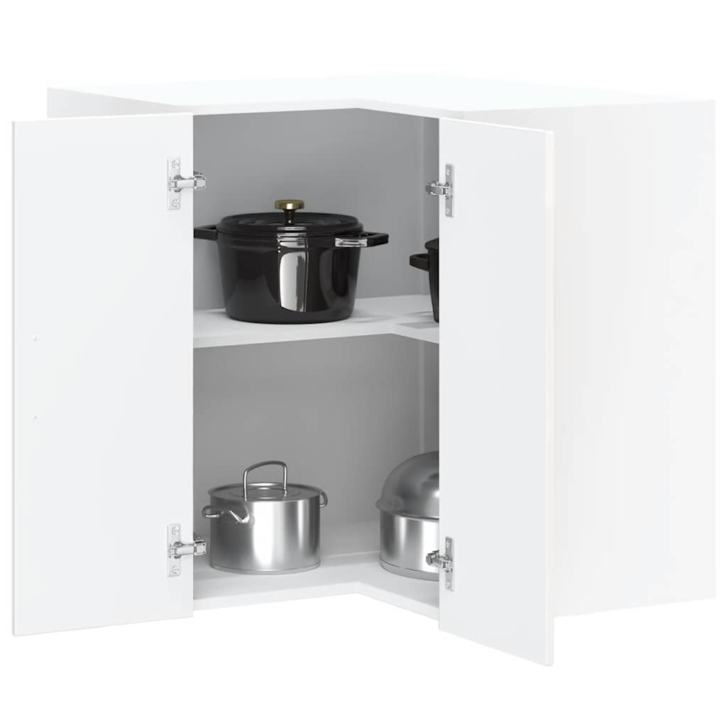 Kitchen corner wall cabinet "Kalmar" Gloss white