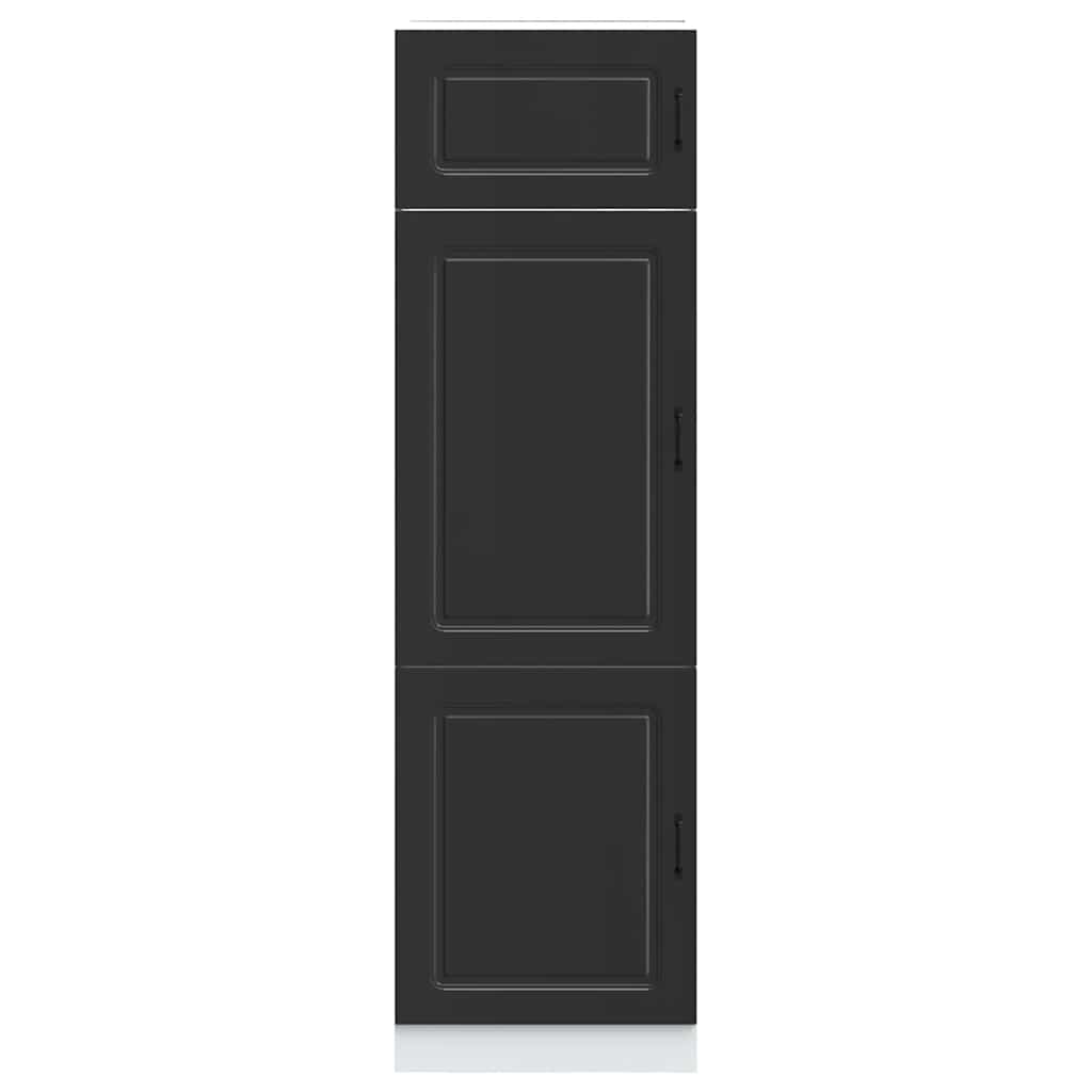 Kitchen Cabinet "Kalmar" Black Engineered Wood
