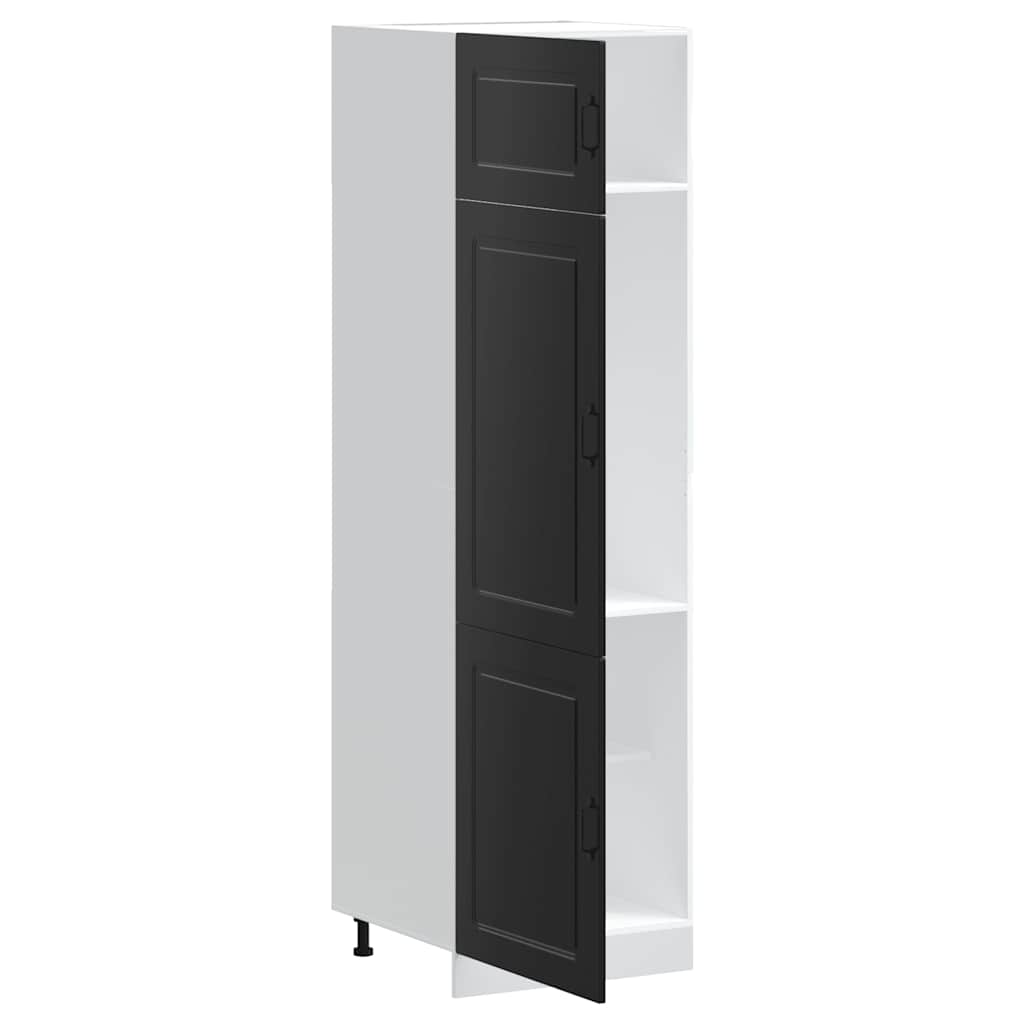Kitchen Cabinet "Kalmar" Black Engineered Wood