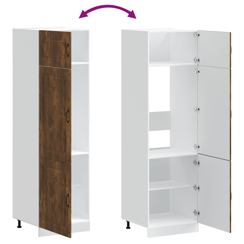 "Kalmar" Kitchen Cabinet Smoked Oak Engineered Wood