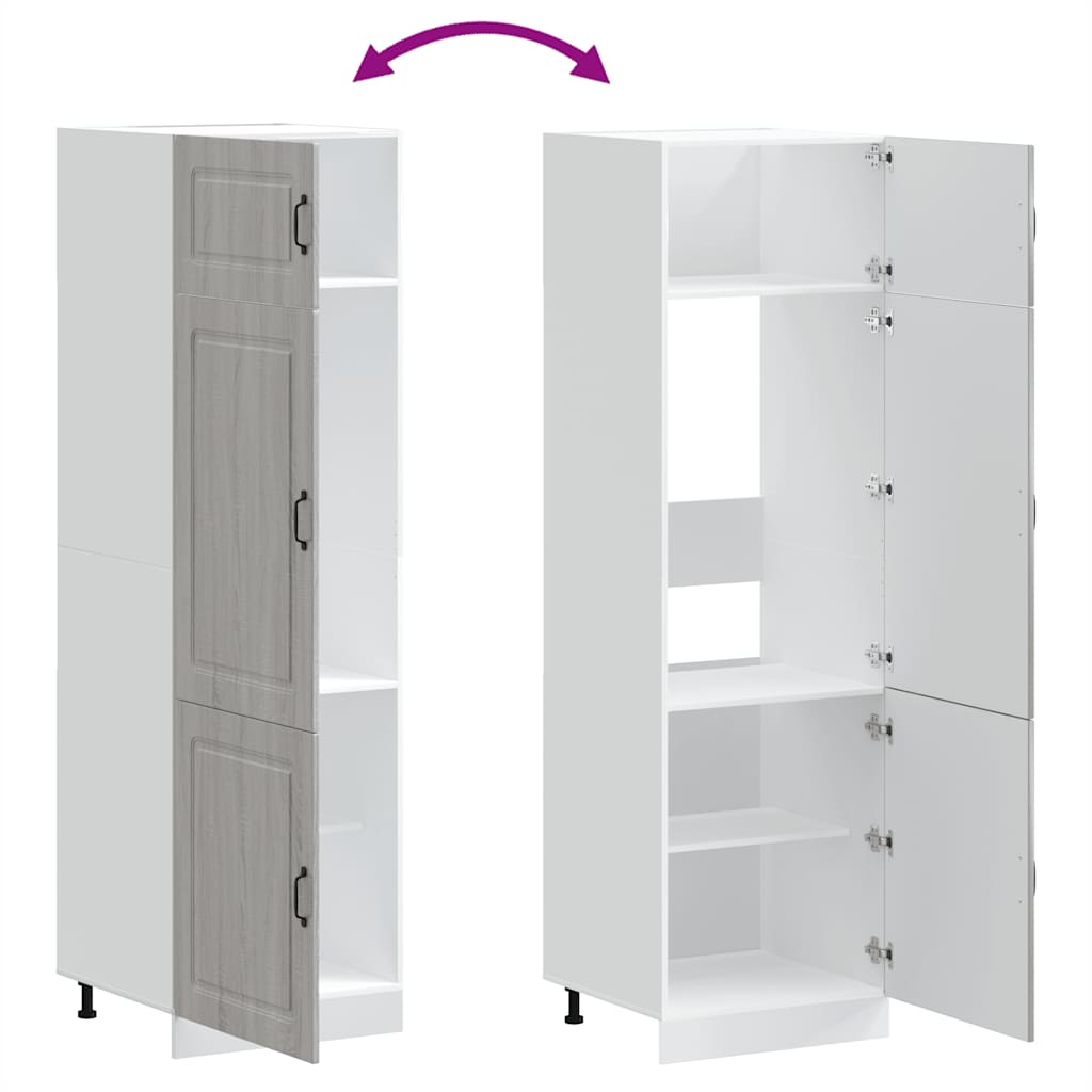 virtuvės spinta "Kalmar" Pilka Sonoma Engineered Wood