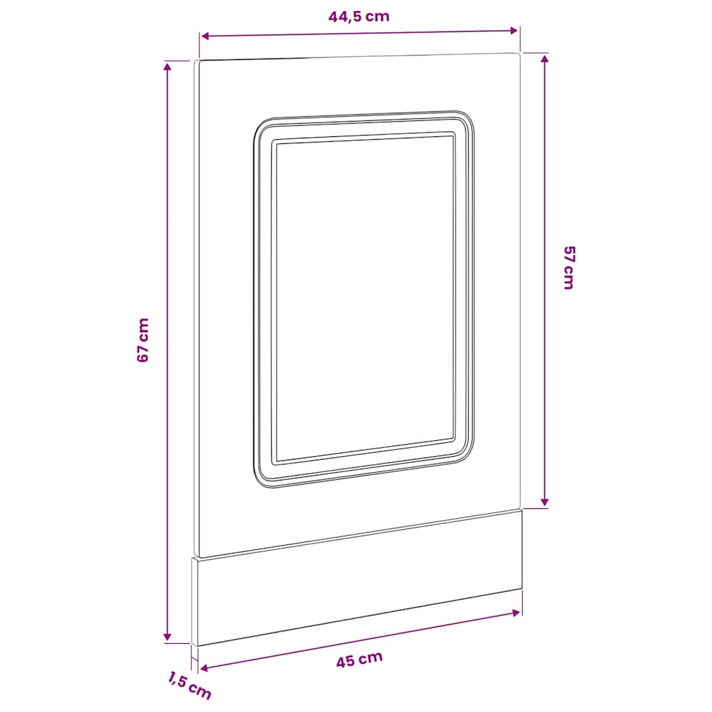 indaplovės skydelis "Kalmar" Betonas Pilkas 45x1,5x67 cm