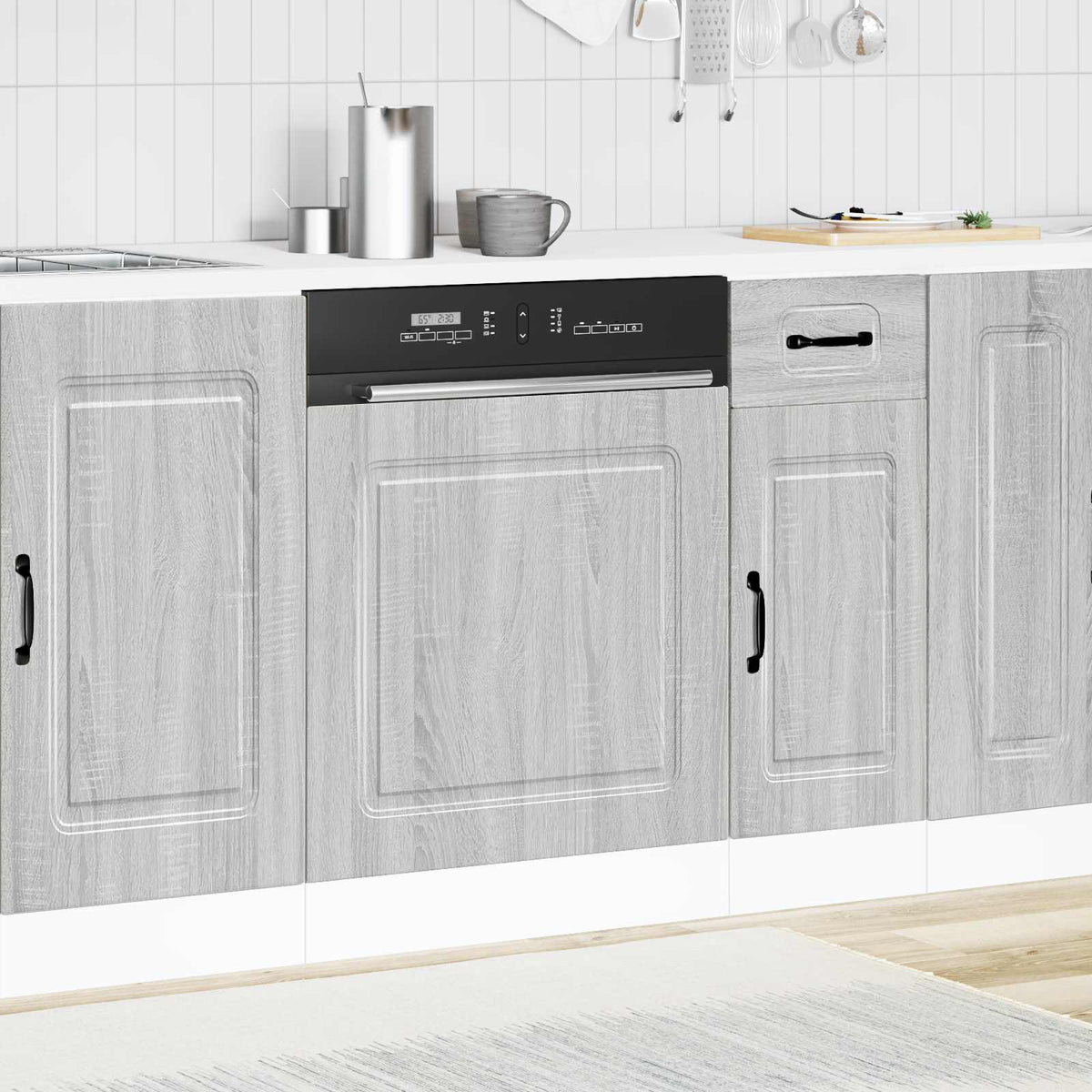 indaplovės skydelis "Kalmar" Pilka Sonoma 60x1,5x67 cm