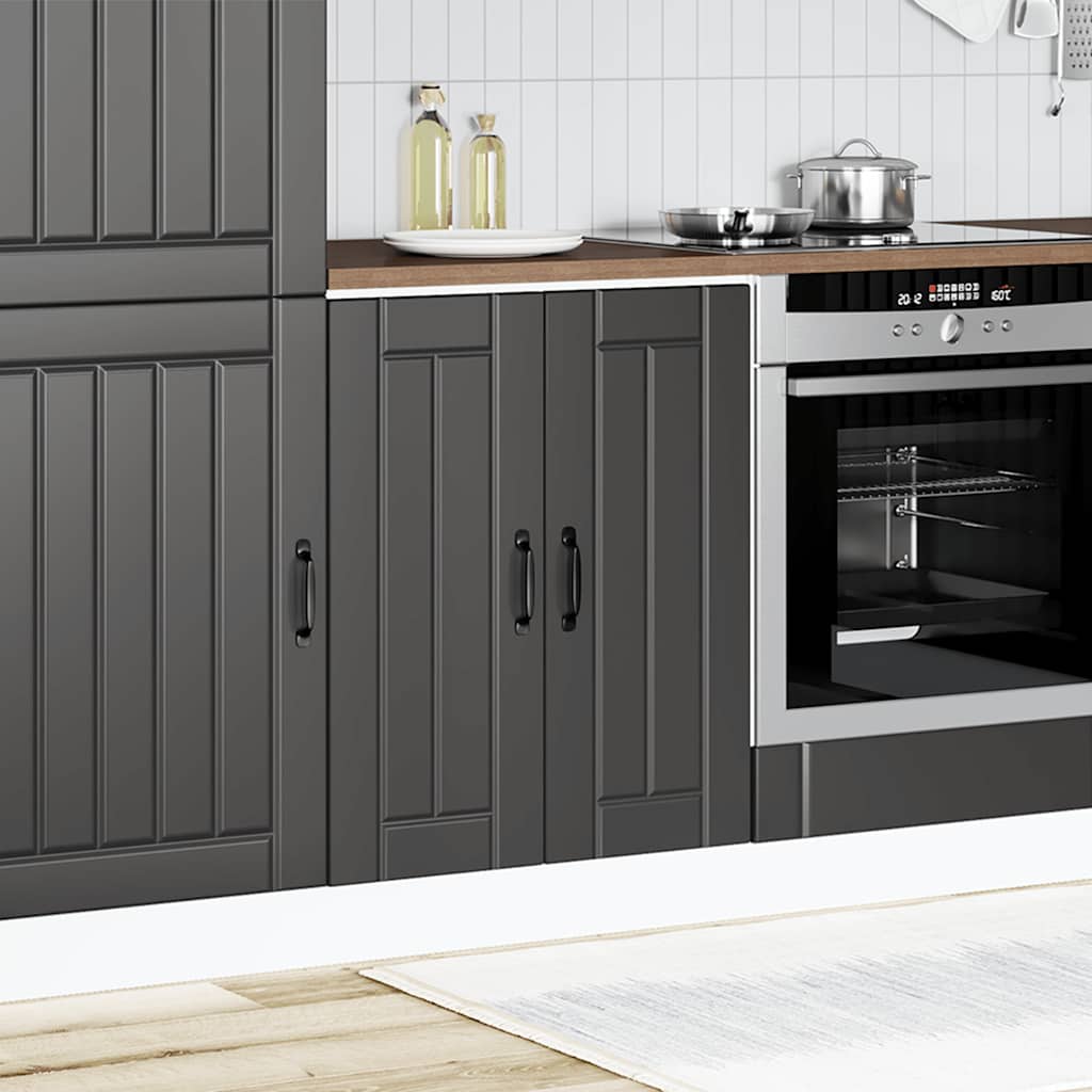 "Lucca" Black Engineered Wood Sink Base Cabinet