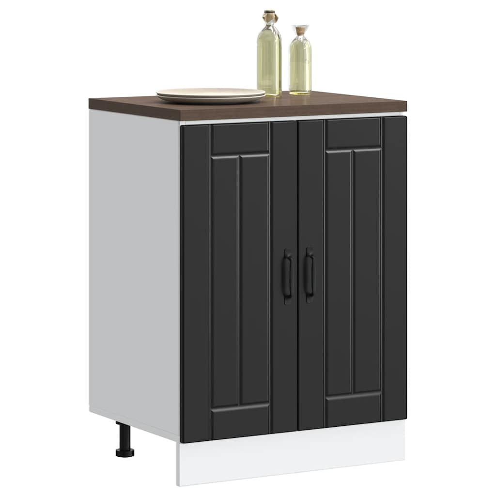 "Lucca" Black Engineered Wood Sink Base Cabinet