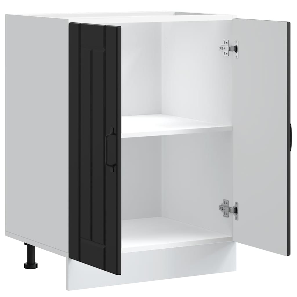"Lucca" Black Engineered Wood Sink Base Cabinet