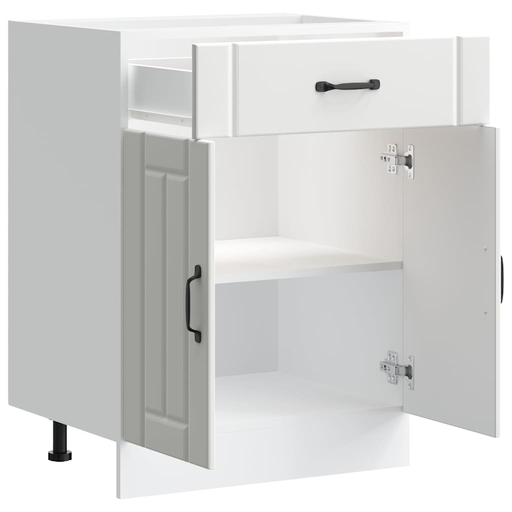 Virtuvės spintelė, Lucca, balta, apdirbta mediena