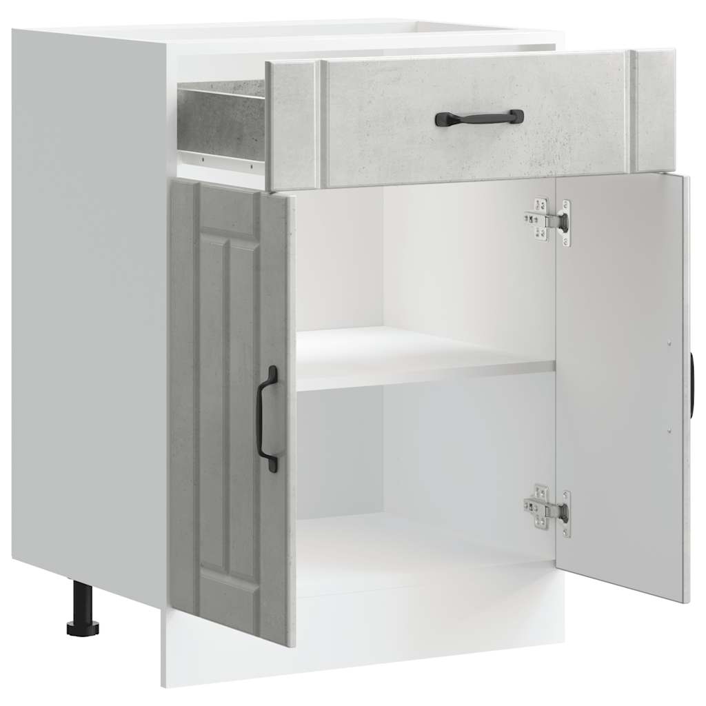 Kitchen cabinet, Lucca, concrete grey, engineered wood