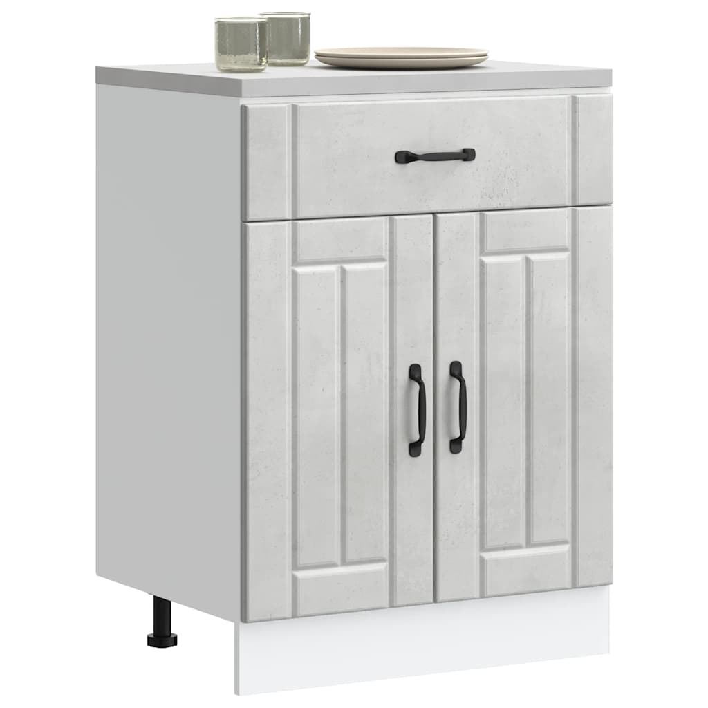 Kitchen cabinet, Lucca, concrete grey, engineered wood