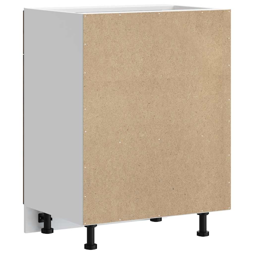 Virtuvės spintelė, Lucca, ruda ąžuolo, apdirbta mediena