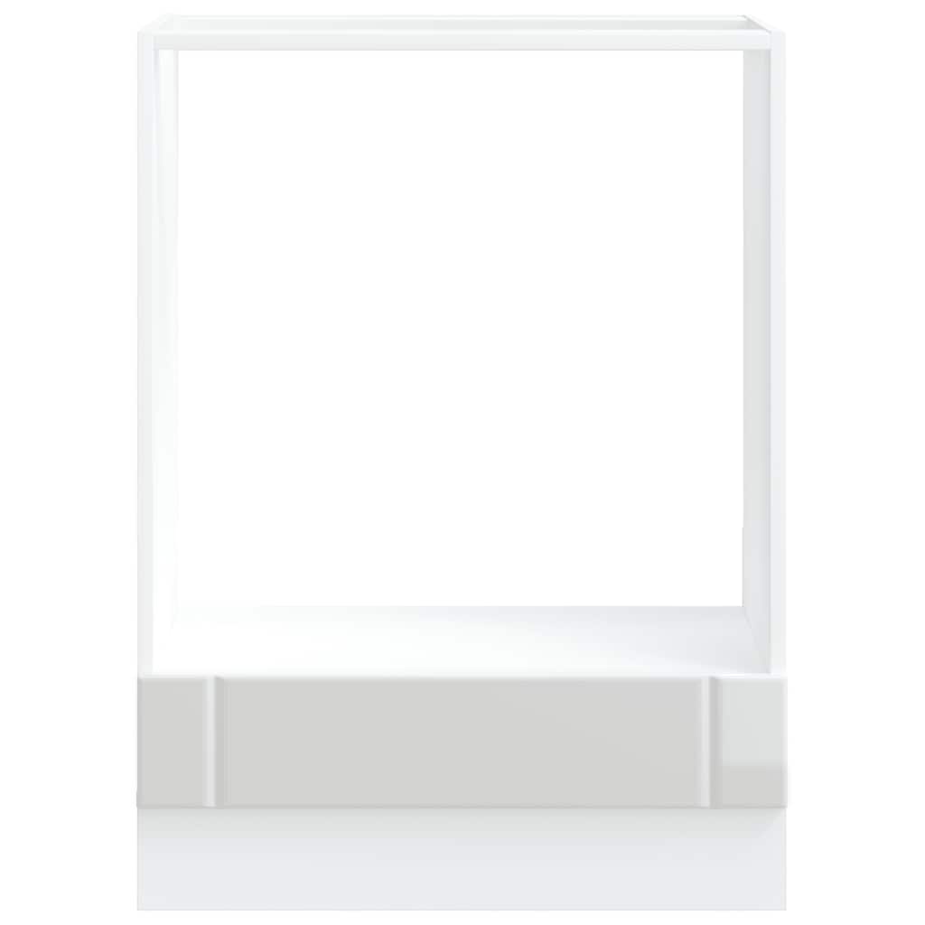 Oven Cabinet "Lucca" Glossy White Engineered Wood