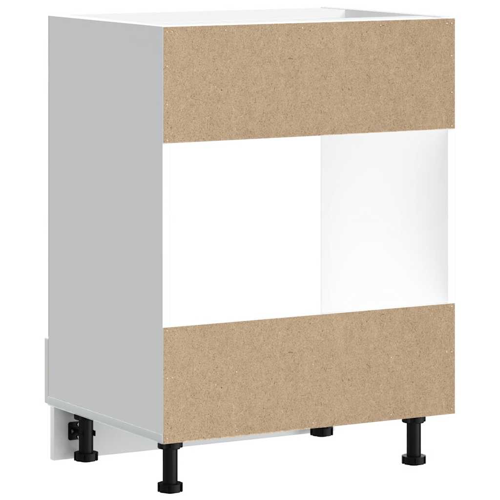 Oven Cabinet "Lucca" Glossy White Engineered Wood