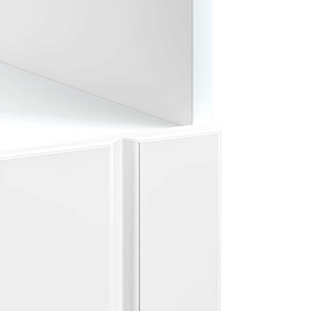 Oven Cabinet "Lucca" Glossy White Engineered Wood