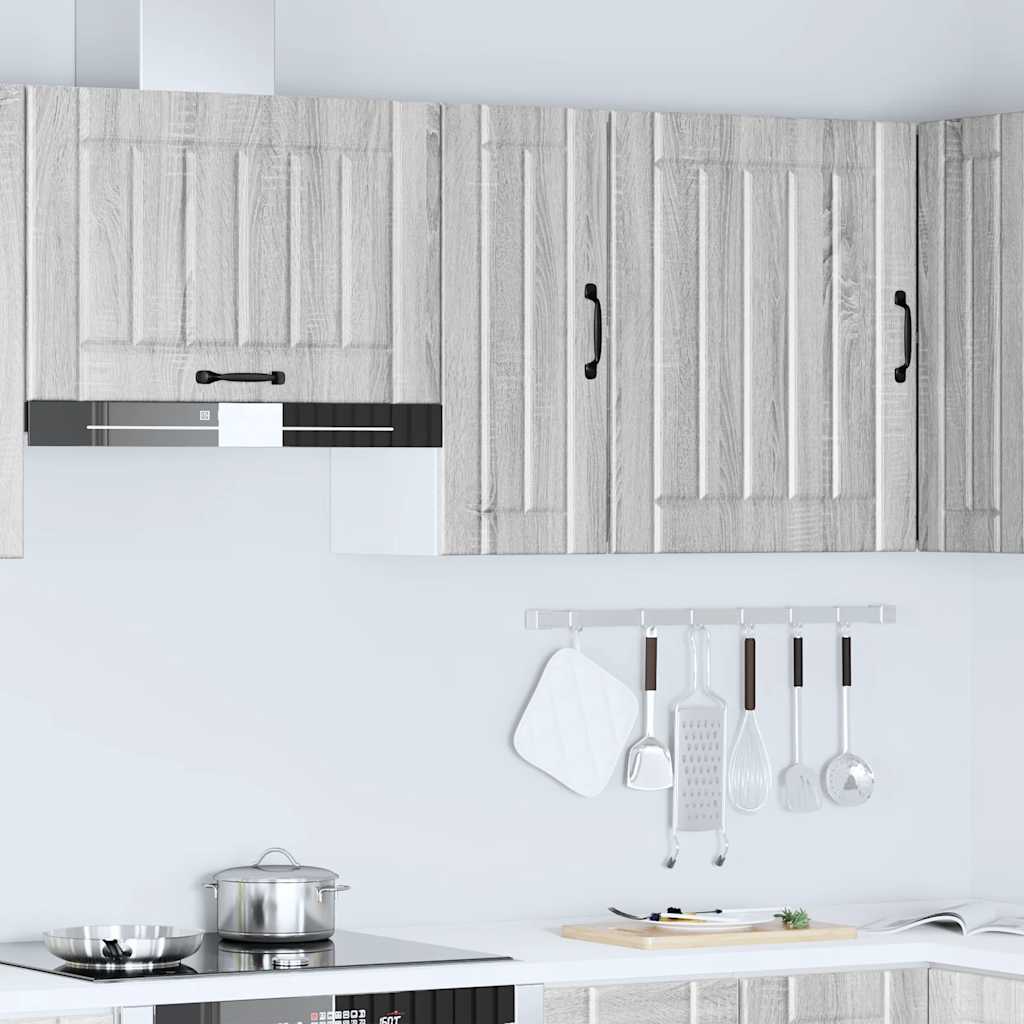 Sieninė virtuvės spinta "Lucca" Pilka Sonoma Engineered Wood