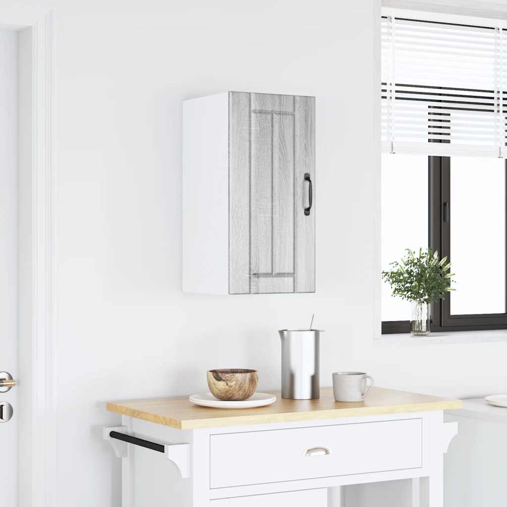 Sieninė virtuvės spinta "Lucca" Pilka Sonoma Engineered Wood