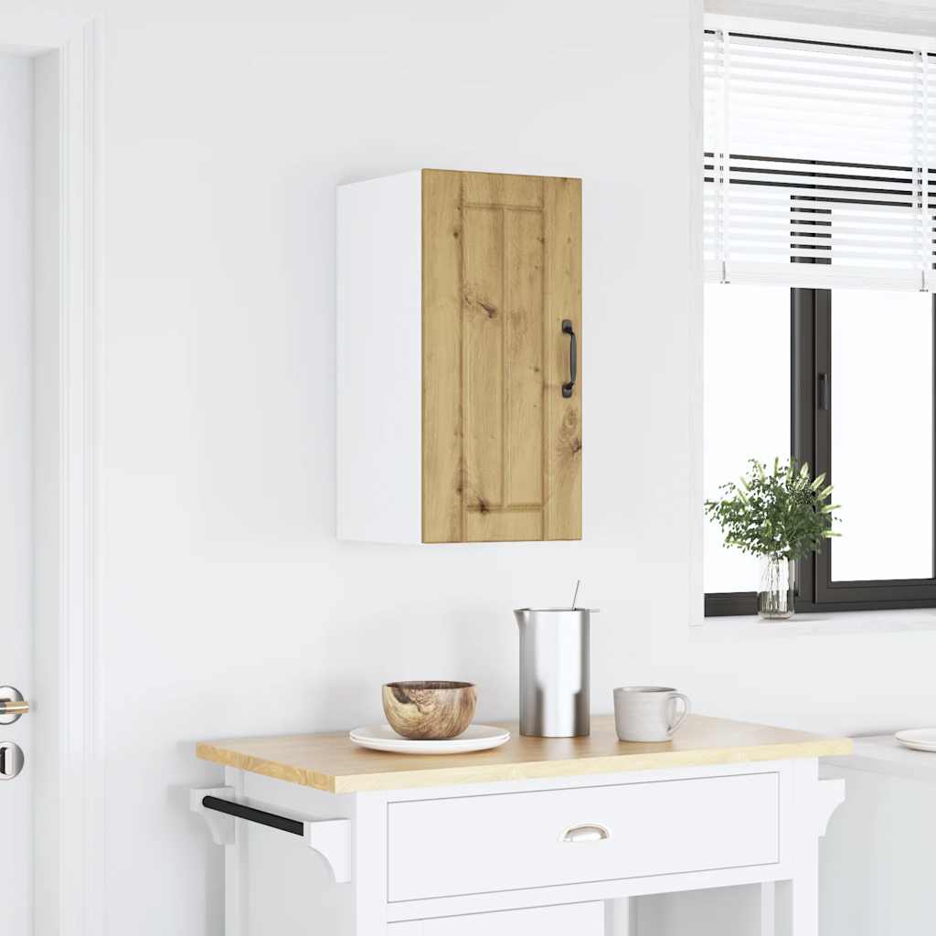 "Lucca" Wall Kitchen Cabinet, Artisan Oak Engineered Wood