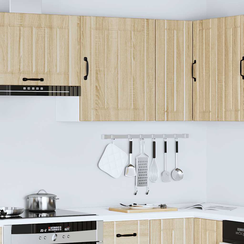 Sieninė virtuvės spinta "Lucca" Sonoma Oak Engineered Wood