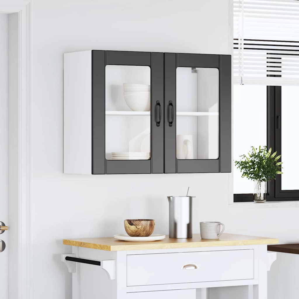 Lucca wall kitchen cabinet with glass doors