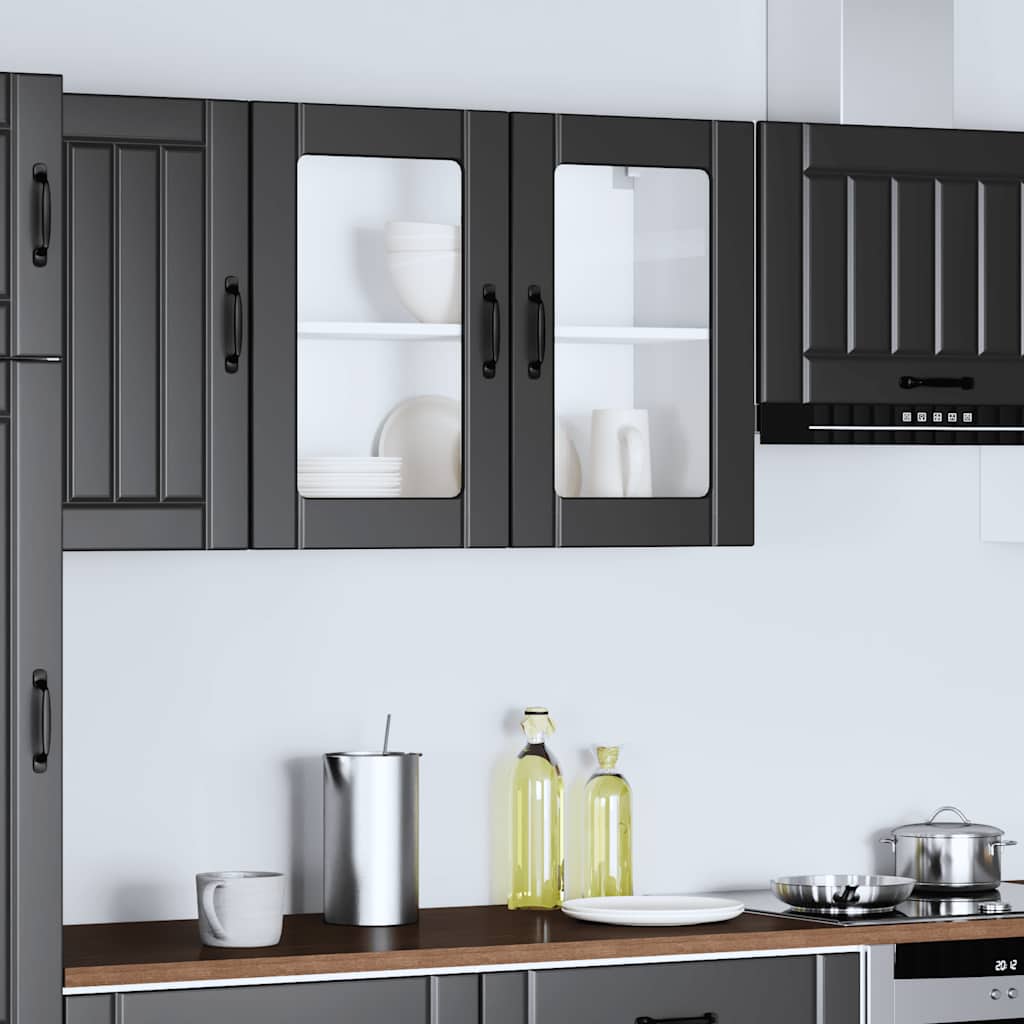 Lucca wall kitchen cabinet with glass doors