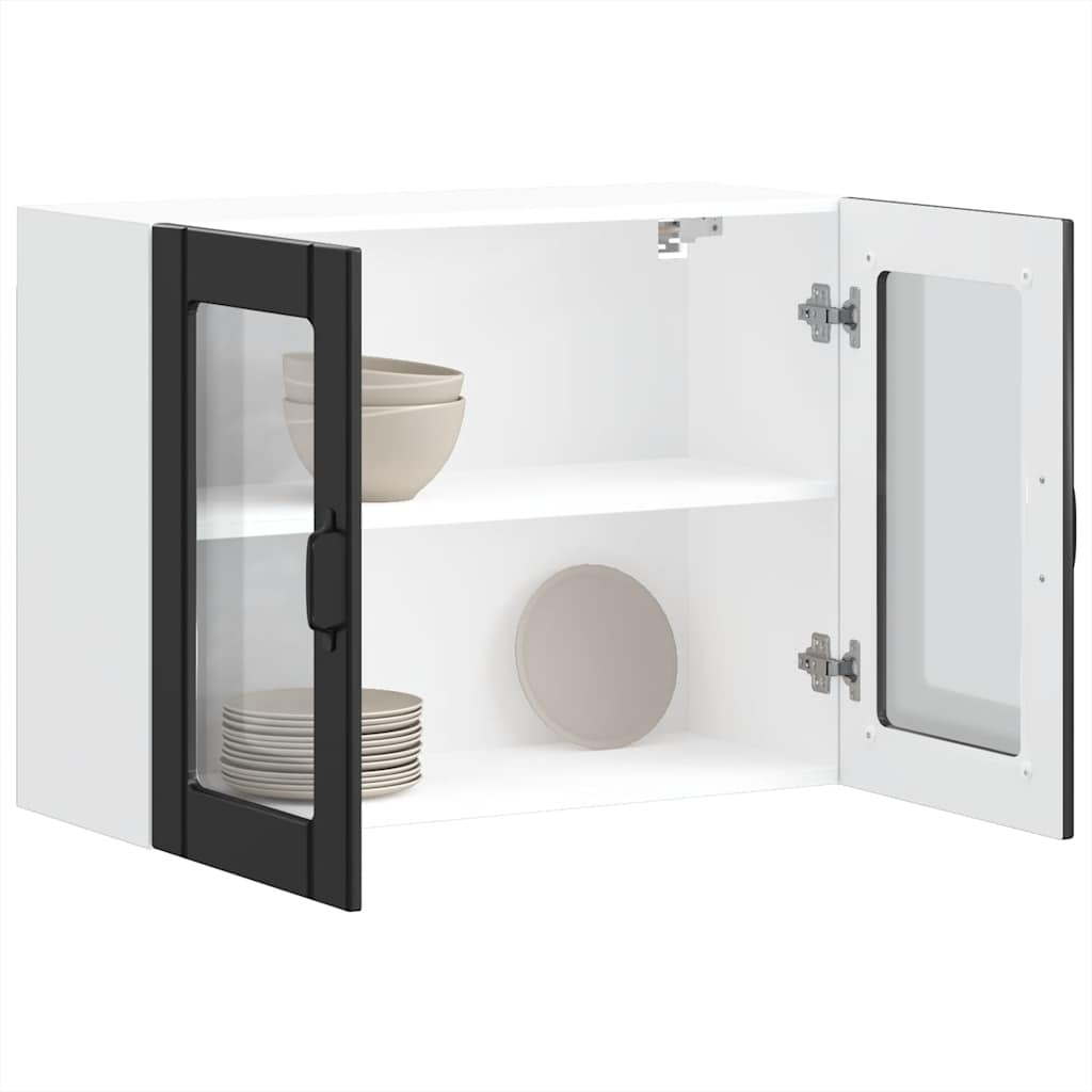Lucca wall kitchen cabinet with glass doors