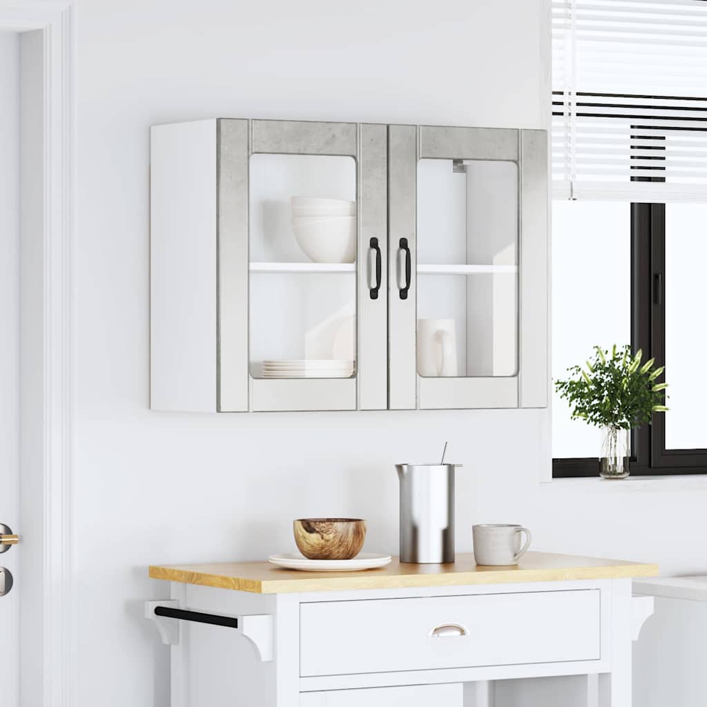 Lucca wall kitchen cabinet with glass doors