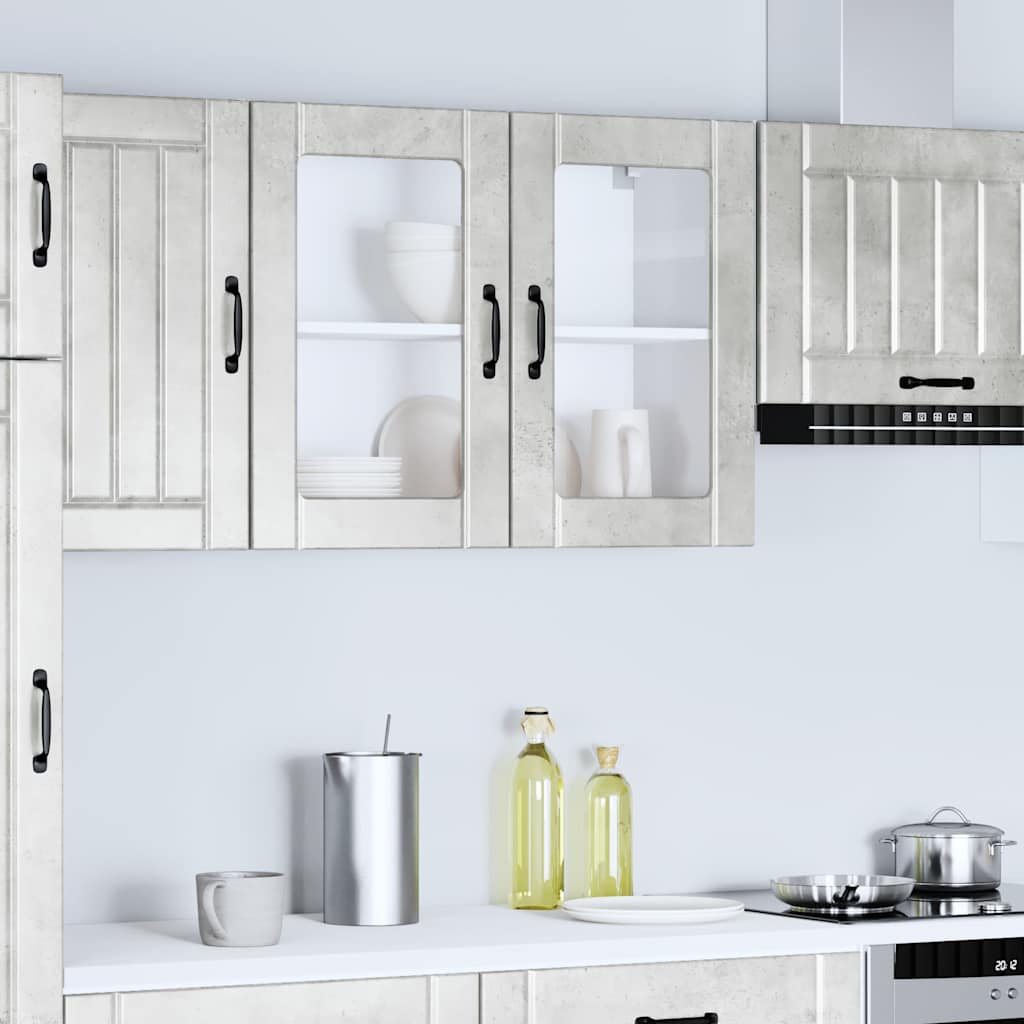 Lucca wall kitchen cabinet with glass doors