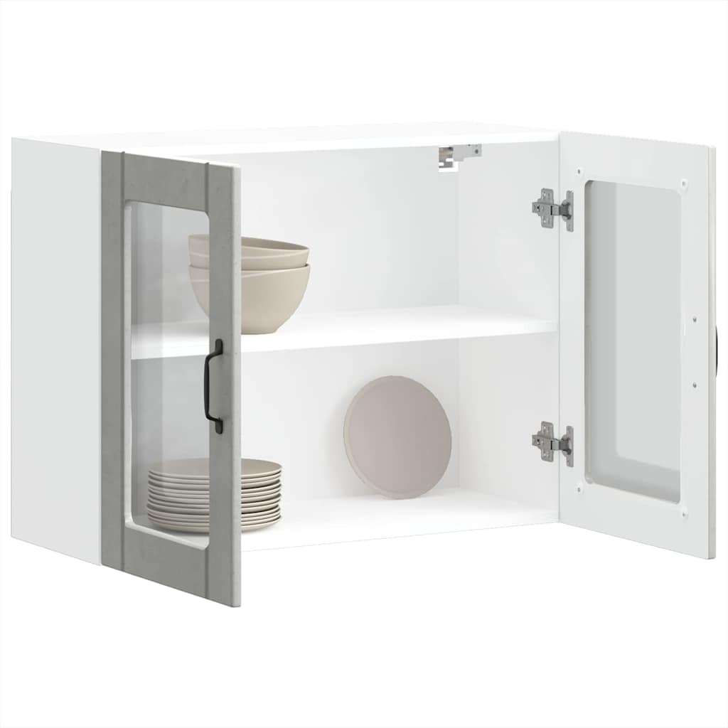 Lucca wall kitchen cabinet with glass doors