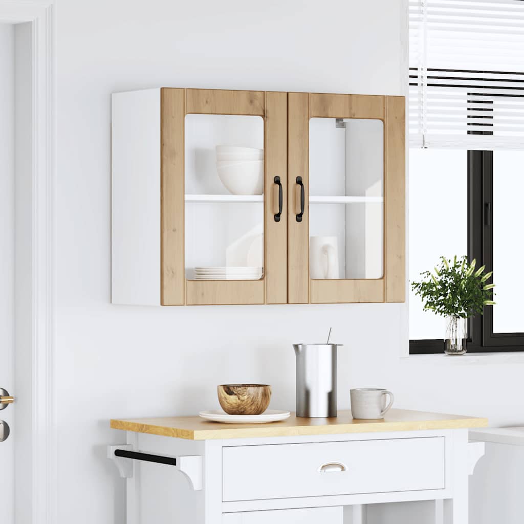 Lucca wall kitchen cabinet with glass doors