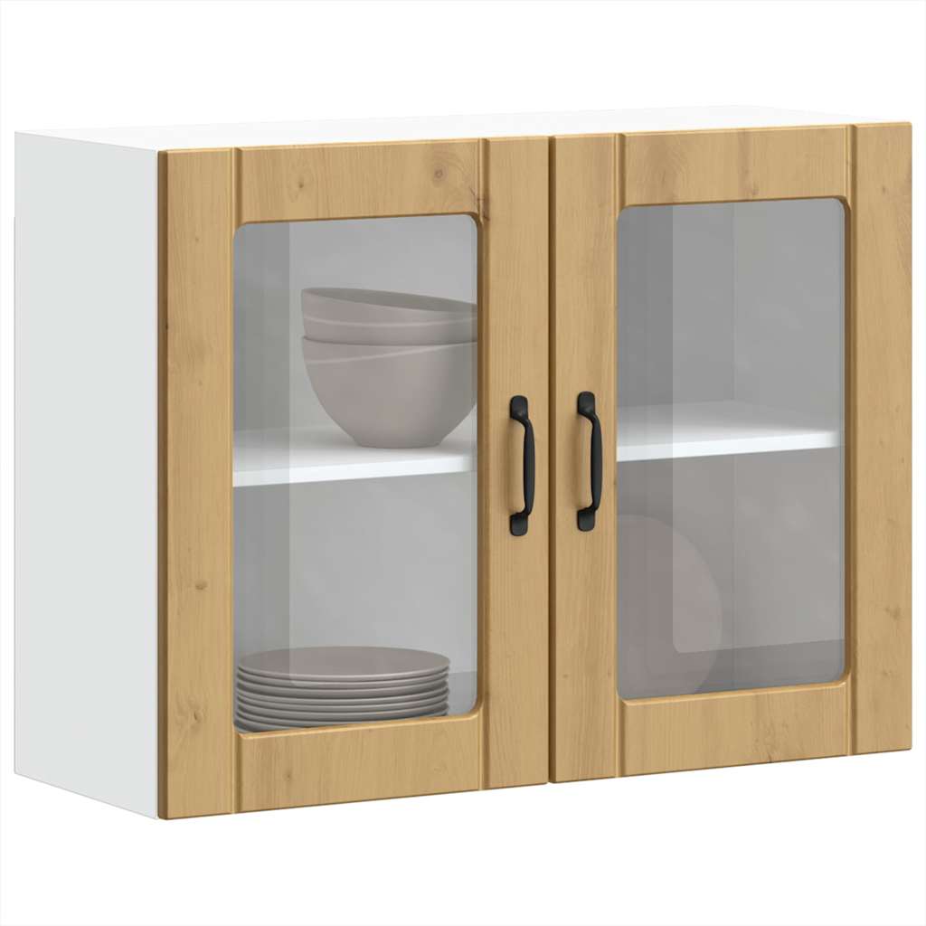 Lucca wall kitchen cabinet with glass doors