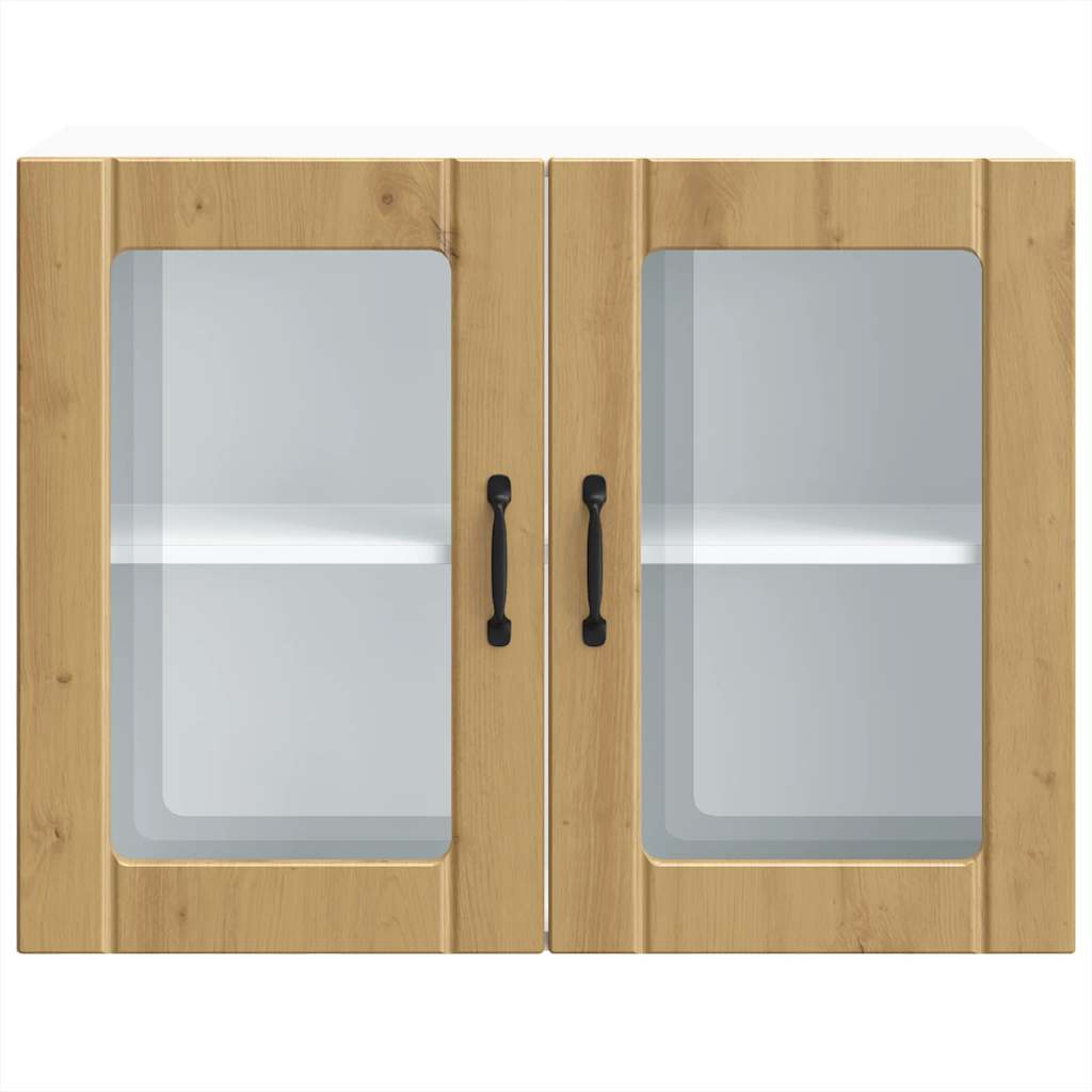 Lucca wall kitchen cabinet with glass doors