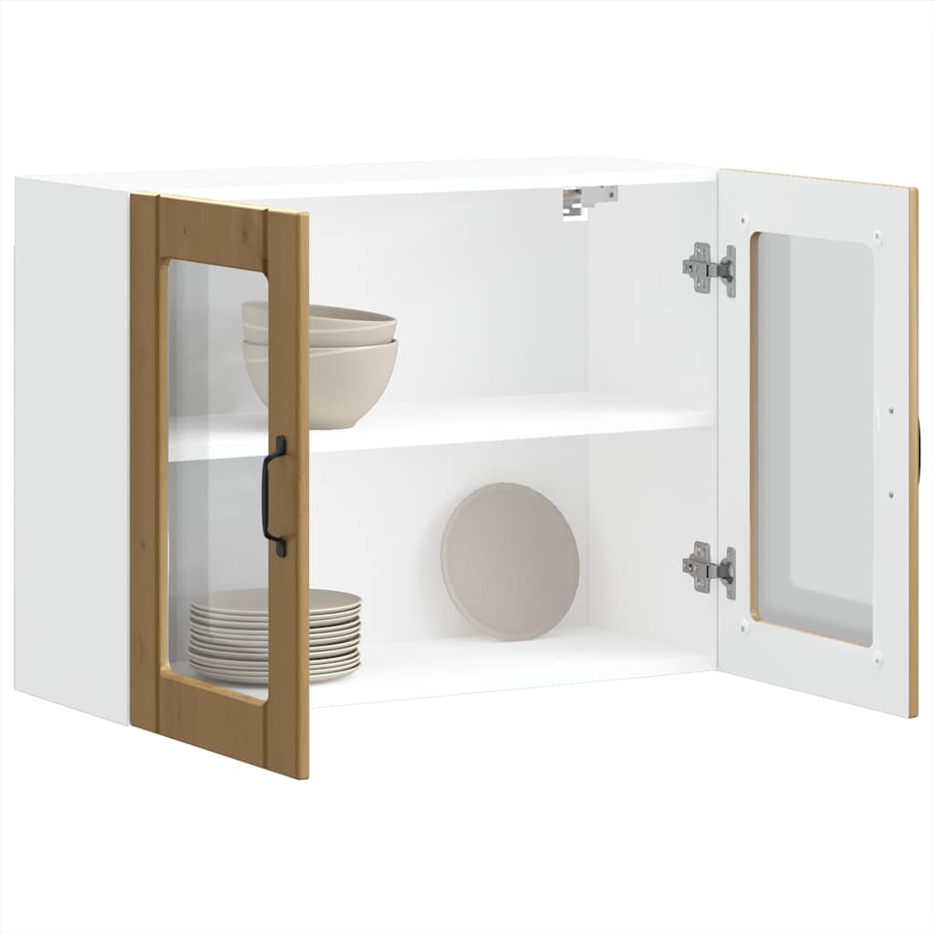 Lucca wall kitchen cabinet with glass doors