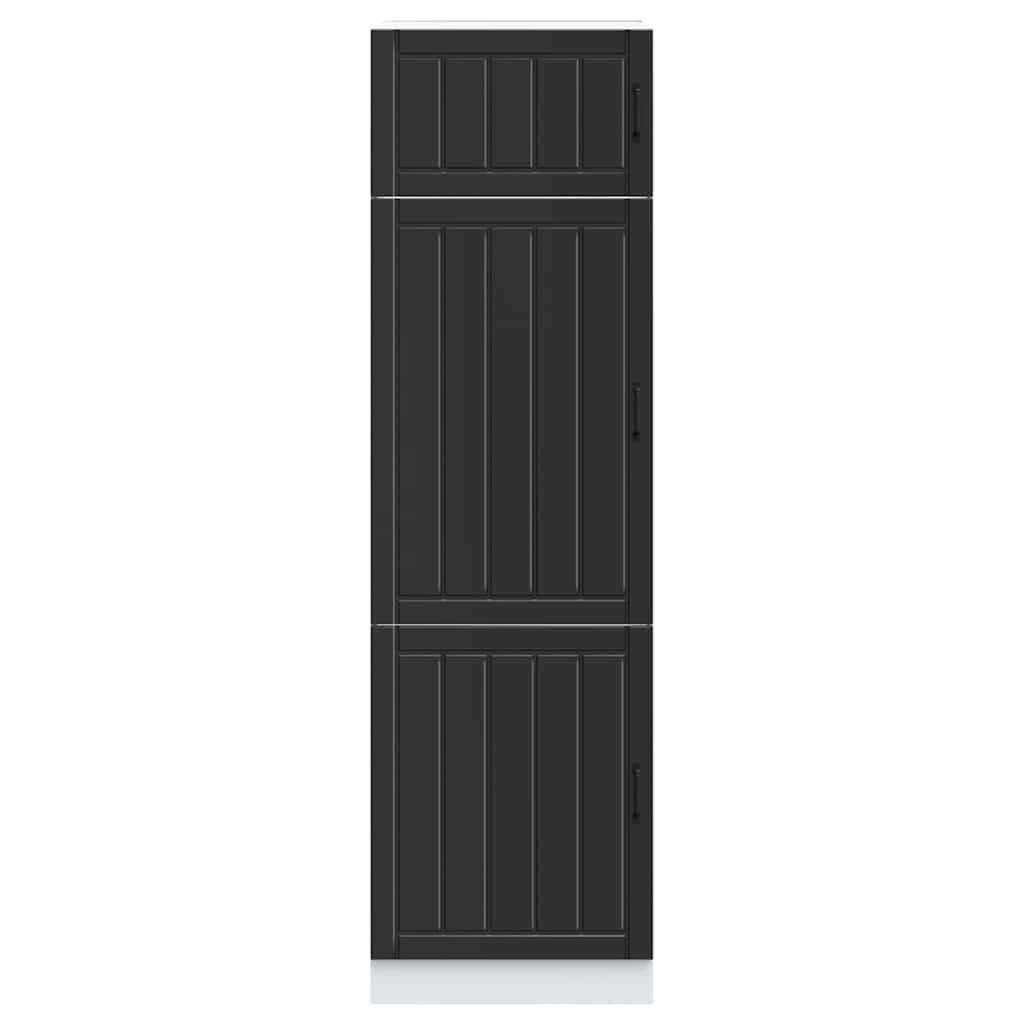"Lucca" Black Engineered Wood Kitchen Cabinet