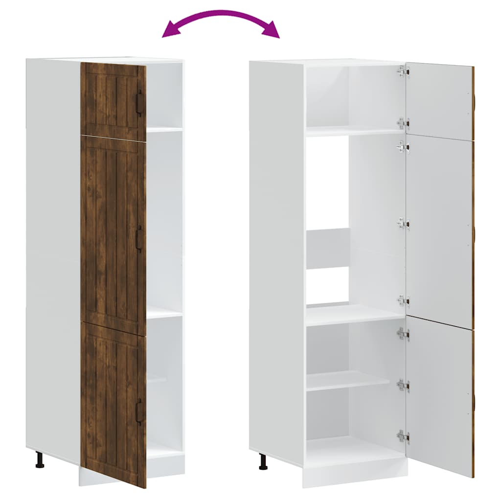 Kitchen cabinet "Lucca" Smoked Oak Engineered Wood