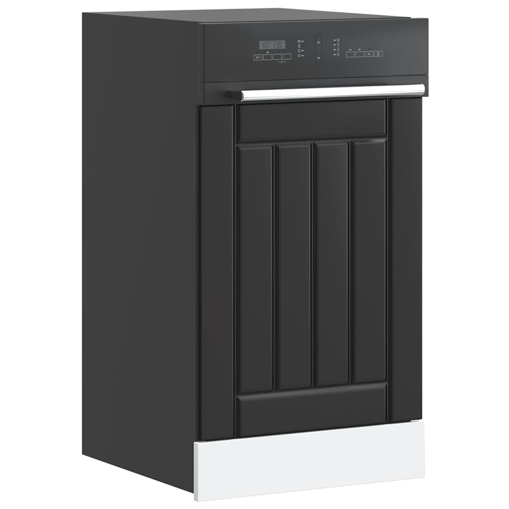 Trauku mazgājamās mašīnas panelis "Lucca" Black Engineered Wood