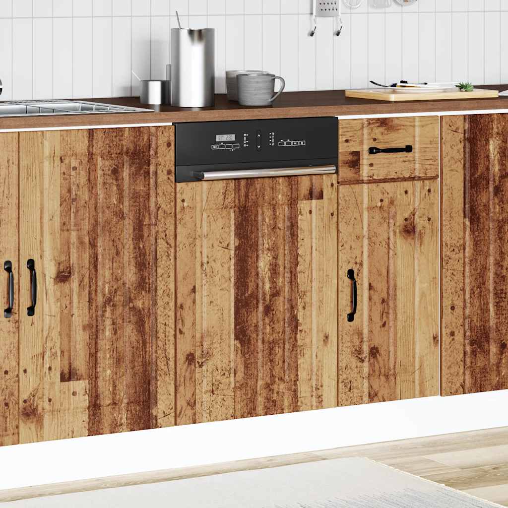 Trauku mazgājamās mašīnas panelis "Lucca" Old Wood izgatavota koka apdare