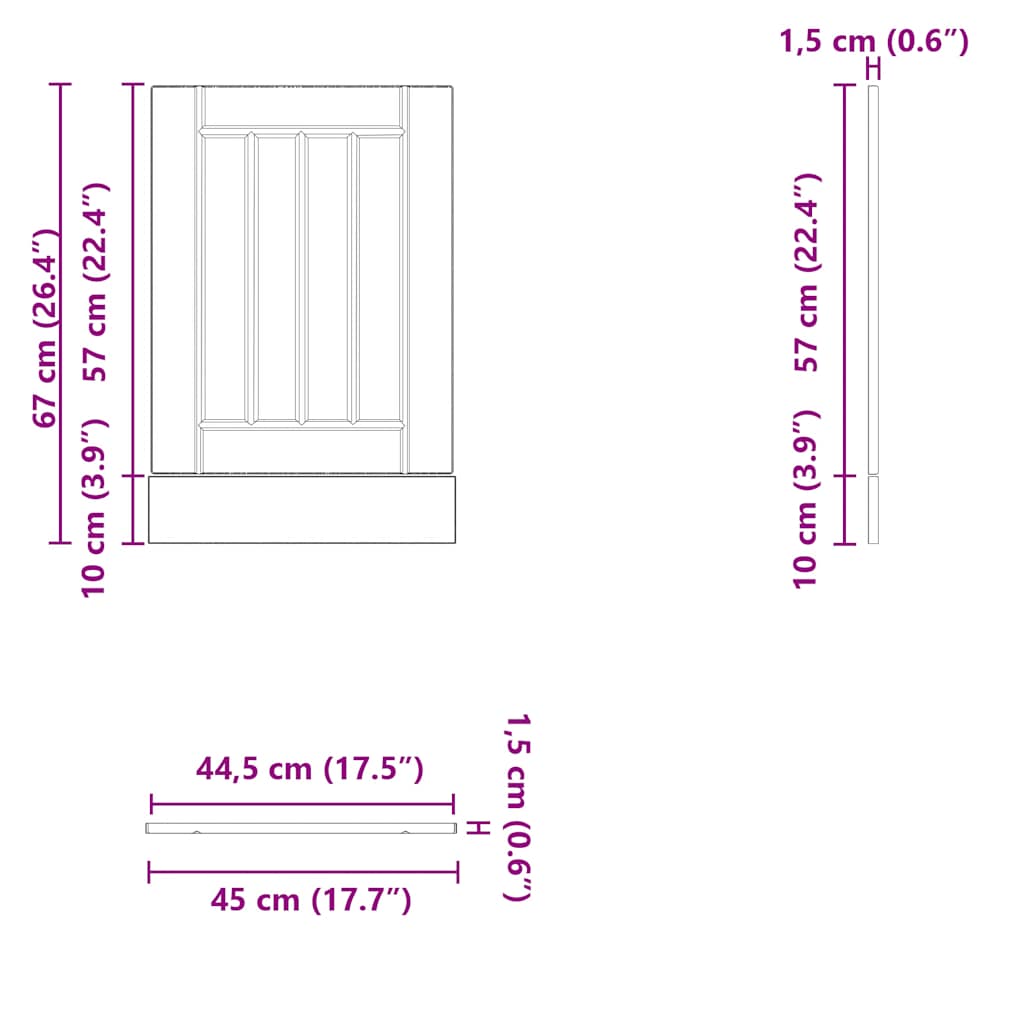 indaplovės skydelis "Lucca" Old Wood Engineered Wood
