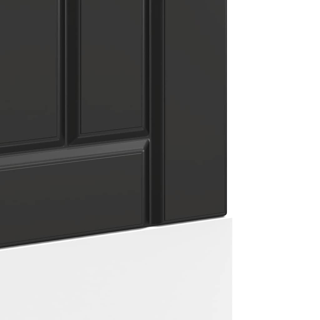 dishwasher panel "Lucca" Black Engineered Wood